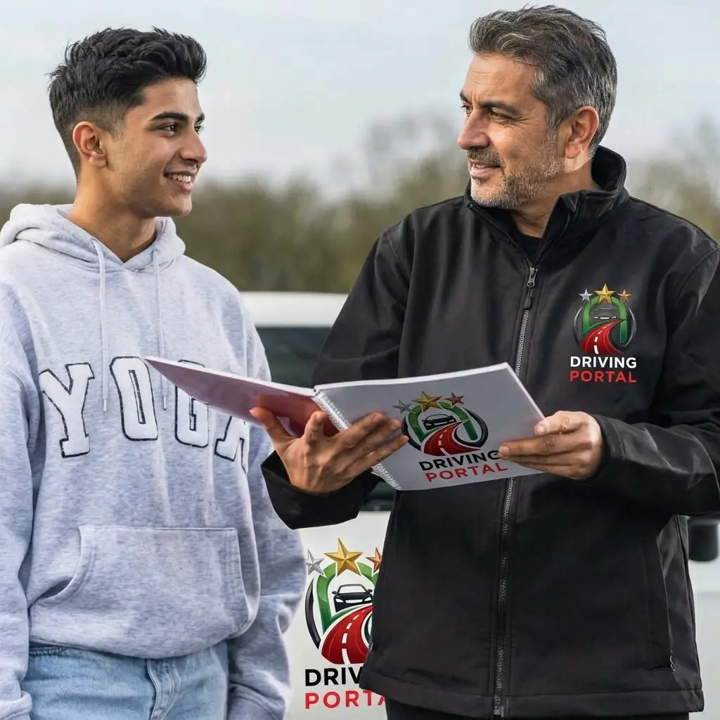 Driving Portal instructor providing professional lesson to student at Cardiff driving school